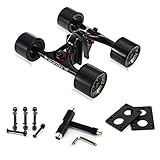 EYLIFE 10' Skateboard Trucks schwarz, Hochwertige Skateboard Zubehör, Longboard Achsen mit Set Skateboard-Tool Schraubenschlü