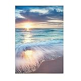 Diamond Painting Set Full Drill,Ozean Wellen 5D DIY Diamant Painting Bilder für Erwachsene Kinder,Diamant Malerei Kit Kristall Strass Stickerei Kreuzstich Set für Home Wall Decor Round Drill,50x70