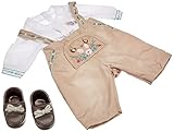 Zapf Creation 828755 BABY born Trachten-Outfit Junge Puppenkleidung für besondere Anlässe und Feste, 43 cm, 4-teiliges S