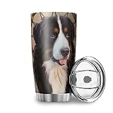 Zbbfwu Berner Sennenhund Kaffeebecher to go Thermobecher Edelstahl Auslaufsicher Kaffeetasse Reisebecher Multicolor 600