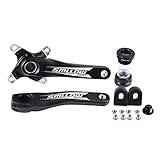SMLLOW Kurbel Arm Kurbelgarnitur Fahrrad Kurbel Set Road Mountain Bike Kurbelsatz mit Innenlager und Kettenblatt Schrauben Kurbel Arm BCD 104 170 mm (Schwarz)
