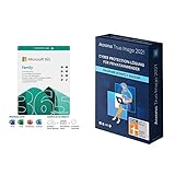 Microsoft 365 Family | 6 Nutzer | Mehrere PCs/Macs, Tablets und mobile Geräte | 1 Jahresabonnement |Download Code + Acronis True Image 2021 | 5 PC/Mac | Unbegrenzte Laufzeit | Box-V