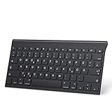 OMOTON aufladbare Bluetooth Tastatur, kabellose Tastatur für iPad 10.2 2019, iPad Pro 11/12.9 (2018/2020), iPad Air 3/2/1, iPad Pro 10.5 und andere iOS Gerät, Schw