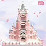 Die rosa Kirche ist kompatibel mit Lego-Mädchen, die Mikrodiamantpartikelspielzeug zum Zusammenbauen von Geburtstagsgeschenken (7000 + PCS)