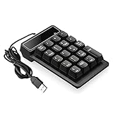 UOGAR Tastatur 19 Tasten 1,5 m USB verkabelt wasserdicht aufgeh?ngte mechanische numerische Tastatur für Laptop Notebook Zubeh?