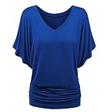 Damen Bluse Langarm Lässige Bluse Tops Damen T-Shirt Sexy V-Ausschnitt Reißverschluss Tunika Große Größen Hemdbluse Basic Drucken Longshirt Winter Oversized Freizeithemd Elegant Oberteil XL