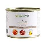 ORGANICVET Katze NassfutterSensitive Sensitive Ente mit Möhrchen, 6er Pack (6 x 200 g)