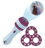 Lexibook Disney, Frozen Taschenlampe und Projektor mit 3 Scheiben, 24 Bilder, erstellen Sie Ihre eigenen Geschichten, LTC050FZ
