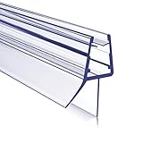 Meykoers Duschdichtung Ersatzdichtung Duschtür Dichtung 100cm mit verlängerten Gummilippen, Bodendichtung Schwallschutz Dichtkedermit Wasserabweiser für Duschkabine Duschwand Glas mit Glasstärke 7-8