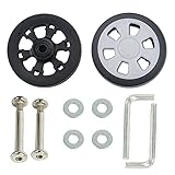 Miayaya Gepäckrollen Koffer Universal Gummi Drehgelenk Zwei-Konner Winkel Rad Trolley Rollen Lager Reparatur Kits Ersatz Werkzeug, schwarz/silber, 60mmx12mm, 1 Stück