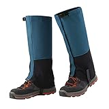 Outdoor Gamaschen Winter aus Weichem Wollfutter und Wasserdicht 500D Nylongewebe, Verschleißfeste Gaiter für Wandern, Klettern, Schneew