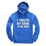 I Paused My Game to Be Here Lustiger Gamer Unisex Kinder Erwachsene Hoodie Gaming Pullover Gr. M, königsb