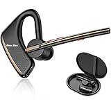 New Bee Bluetooth Headset Freisprecheinrichtung Bluetooth Ohrhörer V5.2 Einzelohr, leichtes Gewicht Ohrhörer mit 24h Sprechzeit für iPhone, Android und Laptop