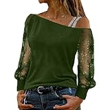 FrüHlings-/Sommer-Damen-Langarm-Mode-Ausschnitt, Schulterfrei, Einfarbiges Top-T-S