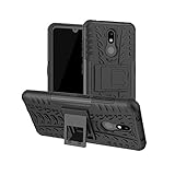 Hülle Case Kompatibel mit Samsung Galaxy M31S Outdoor TPU Silikon Bumper Series Dual Layer Hybrid Handyhülle Drop Resistance Handys Schutz Hülle mit Ständer für Samsung Galaxy M31S schw