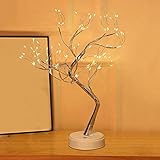 Tischplatte Bonsai Baum Licht 108LED Blumen Künstliches Baumlicht Baumlicht Kupferdraht Tischlampen Nachtlicht Lichterkette Spirit Tree Funkelndes Nachtlicht Mini Weihnachtsbaum DIY Bonsai Baum Lamp