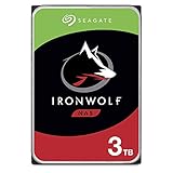 Seagate IronWolf, NAS interne Festplatte 3 TB HDD, 3.5 Zoll, 5900 U/Min, CMR, 64 MB Cache, SATA 6 GB/s, silber, inkl. 3 Jahre Rescue Service, ST3000VN007