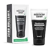 Handcreme (50ml) · Brooklyn Soap Company · Intensive Pflege für trockene Männerhände mit Zedernöl, Muskatöl & Jojobaö