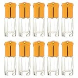 FRCOLOR Mini Ätherisches Öl Roller Flaschen 10 Pack 3ML Glas Ätherisches Öl Massage Rolle Auf Flaschen Parfüm Kosmetik Probe Fläschchen mit Edelstahl Roller Ball (Gelegentliche Farbe)