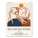 Nordischer Stil abstrakte Matisse Linie Wandkunst Bilddekoration, Blumendrucke und Poster, rahmenloses Leinwandbild A5 20x30