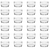 BELLE VOUS Teelichtgläser Set Votivkerzenhalter Glas (24er Pack) Teelichter Glas 4,5 cm Dm & 2,5 cm Höhe - Teelicht Glas für Heimdekoration, Hochzeiten, Partys & Tischdekoration Kerzen Glasb