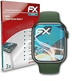 atFoliX Schutzfolie kompatibel mit Apple Watch 45 mm Series 7 Folie, ultraklare und Flexible FX Displayschutzfolie (3X)