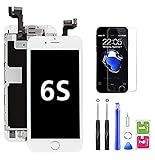 Hoonyer Für iPhone 6s Display Ersatzbildschirm LCD Touchscreen Display Vorinstallierte Frontkamera Näherungssensor Reparatur Kit Komplette Ersatzbildschirm mit Werkzeug (Weiß)