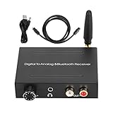 WAQU BT Receiver Analog -Bluetooth Receiver Digital Optical Fiber für Toslink Analog Audio für Cinch Converter 192kH