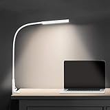LED Augenschutz Schreibtischlampe, Verstellbarer Schwanenhals Klemmleuchte USB Tischleuchte, Schreibtischlampe mit Farbtemperatur 10w für Studium Lesen Zuhause Büro Arb