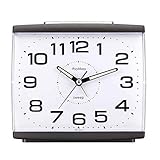 Wecker Analog, Wecker Ohne Ticken Analoger Wecker Retro mit Snooze Wecker mit Nachtlicht Großes Analoge Wecker Lautlos Ziffernblatt Analoger Quarzwecker , Lernwecker Wecker Schlafzimmer (Schwarz)