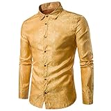 Buby Herren Hemden Stickerei Muster Druck Mode Personalisierte Helle Nachtclub T-Shirt Männer Langarm Button Up Revers Loose Fit Beiläufig Übergröße Strickjacke Pullover Tops Dinner Party Jack