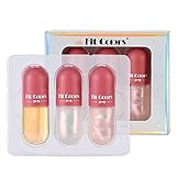 YUECI Lip Plumper Gloss - Natürlicher Lip Plumper Set,Natürliches Lip Plumper Serum, feuchtes klares Lippenöl, Lip Plumper Fuller Hydrated | Volumen geben, b