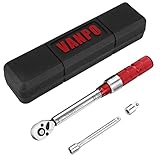 VANPO Drehmomentschlüssel 1/4 Zoll, 5-25 Nm Drehmomentschlüssel Fahrrad & Motorrad Set, ± 3% Fehlergenauigkeit mit Verlängerungsstange 10 cm, 3/8 'Adapter, 72 Zähne Wende Ratschenkopf mit Click