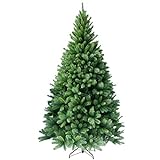 RS Trade HXT 1101 künstlicher Weihnachtsbaum 120 cm (Ø ca. 76 cm) mit 446 Spitzen und Schnellaufbau Klapp-Schirmsystem, schwer entflammbar, unechter Tannenbaum inkl. Metall Christbaum S