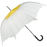 VON LILIENFELD® Regenschirm Margerite Blume Auf-Automatik Hochzeitsschirm Stockschirm Stab