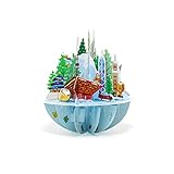 LILANPING Weihnachtsgruß-Karte Dreidimensionales Weihnachtsbaum Kreative Handarbeit 3D-Weihnachtsk