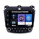 YQGOO Android Autoradio-Tuner mit Bluetooth und Navigation für Honda Accord 7 2003-2008 Plug-and-Play-Unterstützung Voller RCA-Ausgang Bluet 4G WiFi Auto Auto(A 8Cores 4G 2G32G)