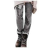 Banbry Damen Jogginghose Modedruck Sporthose Freizeithose Trainingshose Elastische Taille Frauen Fitnesshose Sweathose Sweatpant Herbst und Winter Slim fit Activewear Lange H