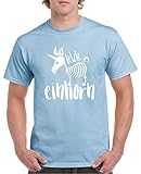 Comedy Shirts - Das letzte Einhorn 2 - Herren T-Shirt - Hellblau/Weiss Gr. L