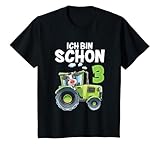Kinder Ich Bin Schon 3 Trecker Junge Mädchen Geburtstag Traktor T-S