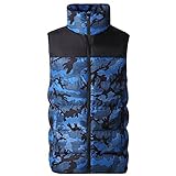 FASZFSAF Beheizte Weste füR Herren und Damen, Elektrische USB Heizwesten, 3 Temperaturstufen Elektrisch Beheizte Jacke, Waschbar,Winter Warme Weste MäNtel füR Outdoor und TäGlich,Blau,XL