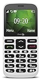 Doro 1370 Senioren-Handy entsperrt, 2G, einfach zu bedienen, mit breitem Farbdisplay, 3-MP-Kamera und SOS-Taste, Weiß