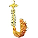SJJMYM Fünf Kaisergeld Chinesische Feng Shui Münzen Für Reichtum Und Erfolg Mit Chinesischen Knoten Glücksmünzen Golden,Messing