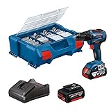 Bosch Professional GSR 18V-55 06019H5209 Bohrschrauber 18V 4.0Ah Li-Ion 2. Akku, inkl. L