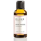 ELIXR Rosenwasser 100ml I Sanfte Reinigung und Pflege der Haut I Toner Gesichtswasser I Zertifizierte Naturkosmetik aus Deutschland I Rose W