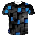 Sommer Harajuku Street Hip Hop Herren Damen T-Shirts, Fashion Fun 3D gedruckte Casual Tops mit kurzen Ärmeln A3 XXL