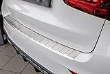 Aroba AR11782-BR Edelstahl Gebürstet Ladekantenschutz kompatibel für GLC (auch für AMG) Facelift ab BJ. 07.2019 passgenau mit Abkantung Farbe Silb