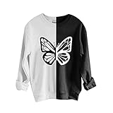 Damen Kleidung Tops Damen Löwenzahn Sweatshirt Lose Casual Chiffon Langarm T-Shirt Spitzentop Tshirt Damen Mit Aufdruck Kapuzenshirt Herren Langarm Schwarze Jacke T Shirt Damen Weiss B