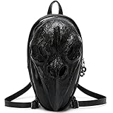 AERJMA 3D PU Leder Rucksack Herren Damen Street Trend Punk Rucksack Street Persönlichkeit Paar Tasche Nieten Persönlichkeit Reisetasche Pack Muster 2