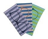 Ron's Optical Brillenetui zum Einschieben von Brillen, weich, für Damen, Herren, mittlere bis große Brille, 3 Stück - mehrfarbig - 3 Pack